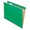 Pendaflex Recycled Hanging File Folders, 1/5 Tab, Letter Size, Bright Green, 25/Box (81610)