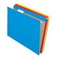 Pendaflex Essentials Recycled Hanging File Folder, 5-Tab Tab, Letter Size, Assorted Colors, 25/Box (PFX 81612)
