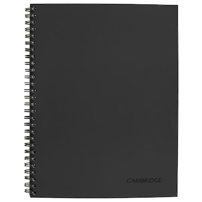 Cambridge Action Planner Professional Notebook, 7.25 x 9.5, Wide Ruled, 80 Sheets, Charcoal Gray (