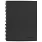 Cambridge Action Planner Professional Notebook, 7.25" x 9.5", Wide Ruled, 80 Sheets, Charcoal Gray (06122)