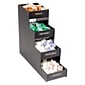 Vertiflex Condiment Organizer, 4 Shelves, 8 Compartments, 15-7/8"H x 6"W x 19"D, Black (VFC-1916RC)