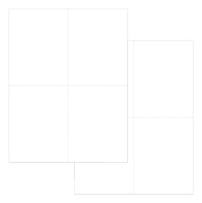 TOPS 2020 Blank W-2 4-Corner Style Tax Form Cut Sheets, 50 Forms/Pack (L4UPBLANK-S)
