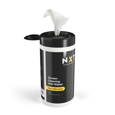 NXT Technologies™ Screen Cleaning Wipes, 100/Tub, 2 Tubs/Pack (NX16990)