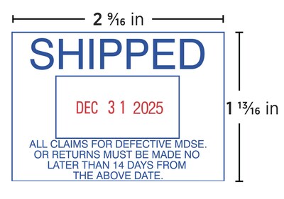 Custom Xstamper® N80 Pre-inked VersaDater, 1.19" x 2.56"