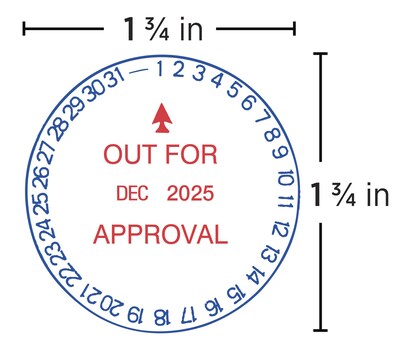 Custom Xstamper® N77 Pre-inked Round Xpedater, 1.75 Diameter