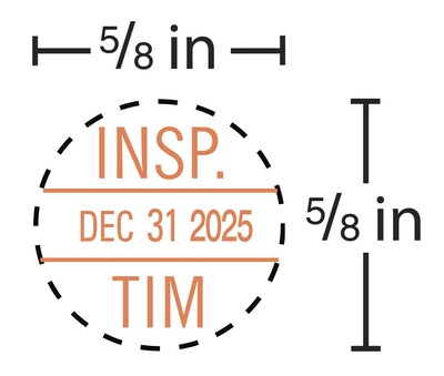 Custom Xstamper® N75 Pre-inked Round Xpedater, 0.63 Diameter