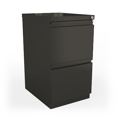 Quill Brand® 2-Drawer Vertical File Cabinet, Locking, Letter, Black, 19.88"D (24876D)
