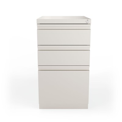 Quill Brand® 3-Drawer Vertical File Cabinet, Mobile/Pedestal, Letter, Putty, 20"D (24871D)