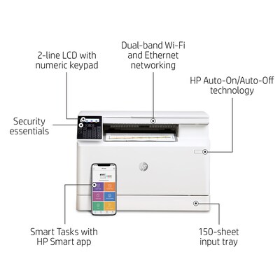 HP Color LaserJet Pro M182nw Wireless All-in-One Laser Printer (7KW55A)