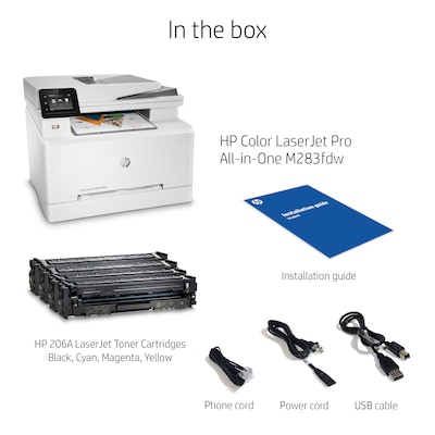 HP LaserJet Pro M283fdw Wireless Color All-In-One Laser Printer (7KW75A)