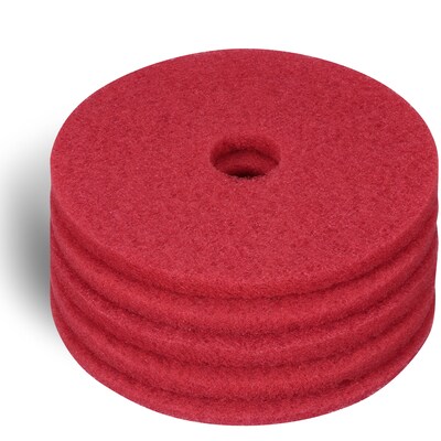 Coastwide Professional 17" Buffing Pad, Red, 5/Carton (CW22985)