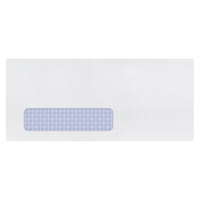 Quill Brand® 500/Box Self Seal Security Tinted #10 Left Window Envelope, 4-1/8" x 9-1/2", White Wove (3016452)