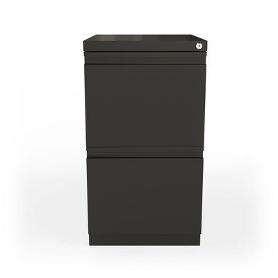 Quill Brand® 2-Drawer Vertical File Cabinet, Locking, Letter, Black, 19.88"D (24876D)