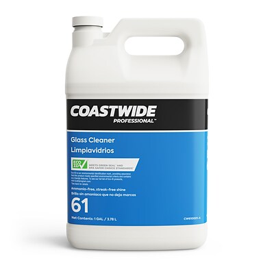 Coastwide Professional™ Glass Cleaner 61 Concentrate, 3.78L, 4/Carton (CW610001-A)