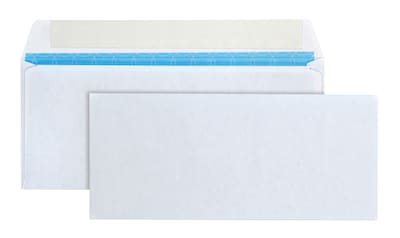 Quality Park Redi-Strip Security Tinted #10 Treated Business Envelopes, 4 1/8 x 9 1/2, White Wove,