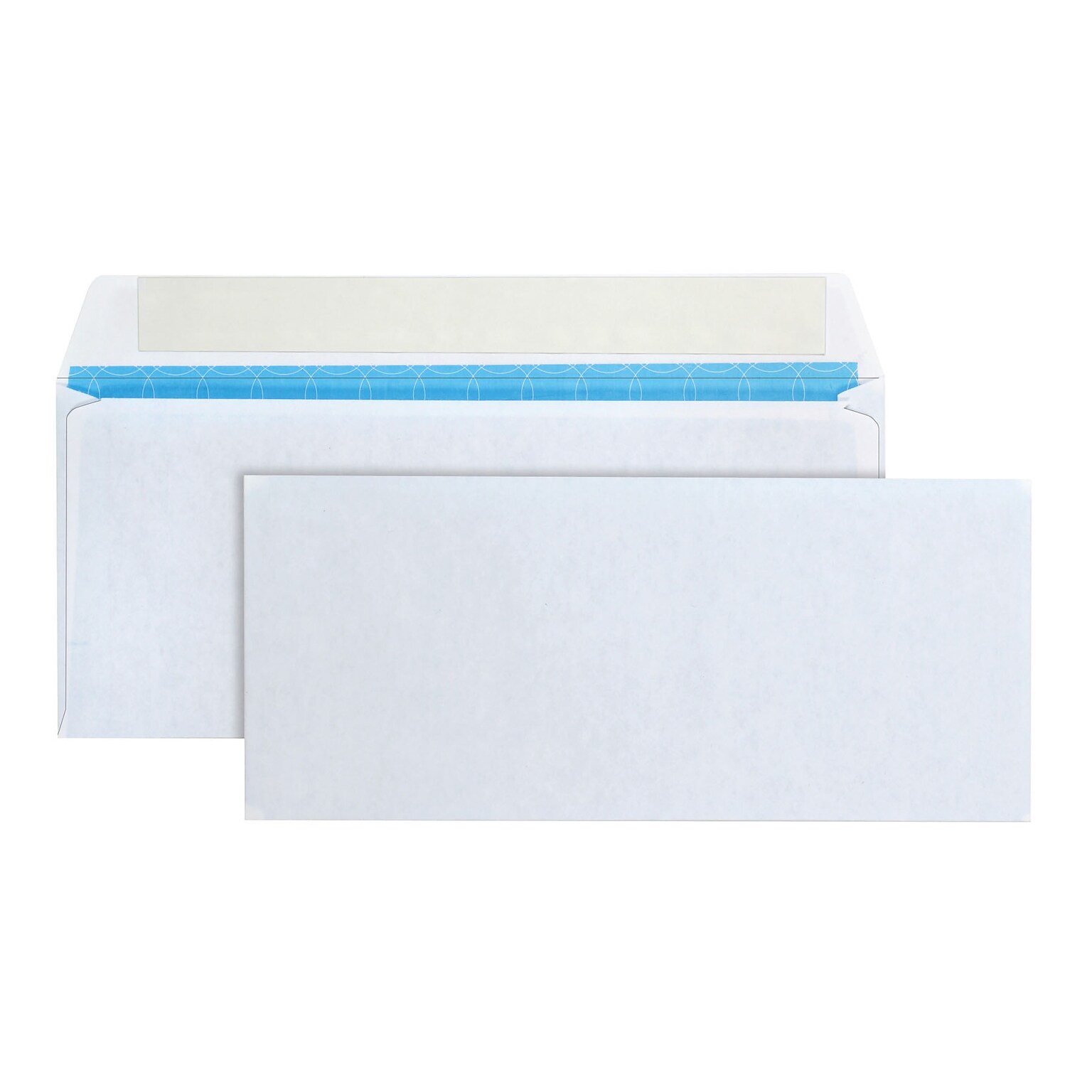 Quality Park Redi-Strip Security Tinted #10 Treated Business Envelopes, 4 1/8 x 9 1/2, White Wove, 500/Box