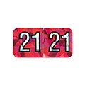 Medical Arts Press Holographic End-Tab Year Labels, 2021, Red, 500/Roll (0721HRD)