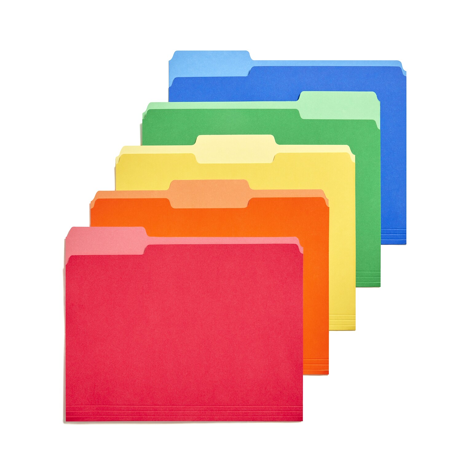 Staples Heavy Duty File Folder, 1/3-Cut Tab, Letter Size, Assorted, 250/Carton (ST18363CT)