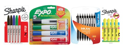 Sharpie® Permanent Marker, Dry Erase Marker, Ballpoint Pen and Highlighter Bundle