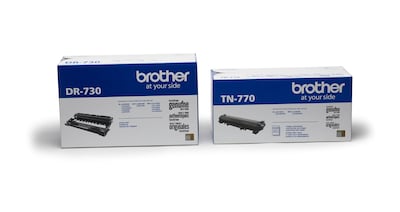 Brother Original DR730 Drum Unit and 2 Brother TN770 Black Toner Cartridges, Extra High Yield