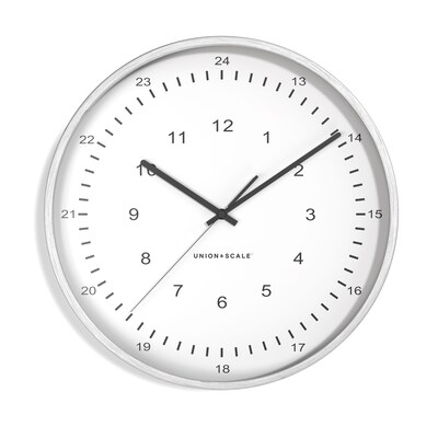 Union & Scale™ Essentials Wall Clock, Metal, 12 (UN57804)