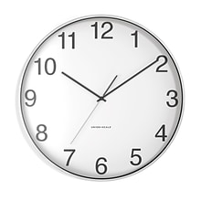 Union & Scale™ Essentials Wall Clock, Aluminum, 16 (UN57810)