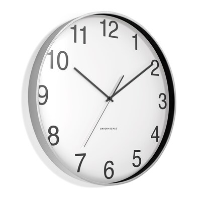 Union & Scale™ Essentials Wall Clock, Aluminum, 16 (UN57810)