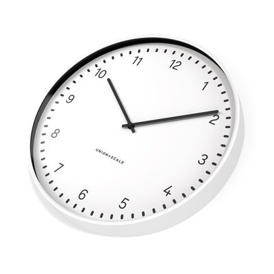 Union & Scale™ Essentials Wall Clock, Metal, 15" (UN58042)