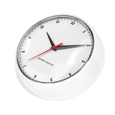 Union & Scale™ Essentials Wall Clock, Plastic, 9.5" (UN58043)