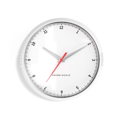Union & Scale™ Essentials Wall Clock, Plastic, 9.5 (UN58043)