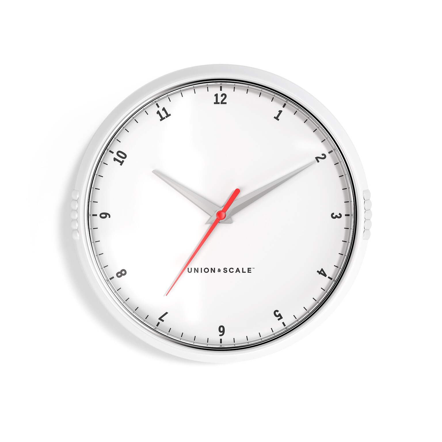 Union & Scale™ Essentials Wall Clock, Plastic, 9.5 (UN58043)
