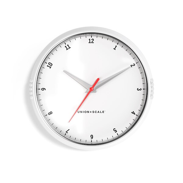 Union & Scale™ Essentials Wall Clock, Plastic, 9.5 (UN58043)