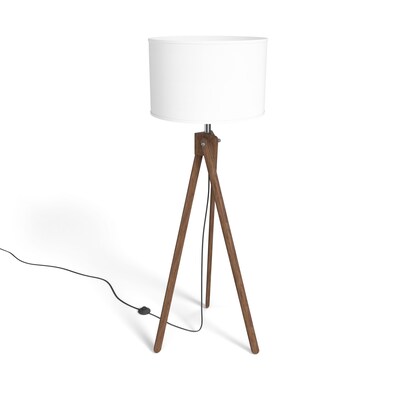 Union & Scale™ Essentials 57.5" Wood Floor Lamp with Drum Shade (UN58021)