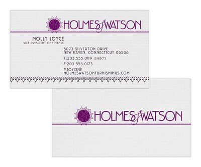 Custom Full Color Business Cards, ENVIRONMENT® Smooth Moonrock 80#, Flat Print, 2-Sided, 250/PK