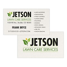 Custom Full Color Business Cards, ENVIRONMENT Ultra Bright White 80#, Flat Print, 2-Sided, 250/PK