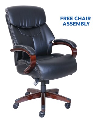 FREE Assembly and $50 off La-Z-Boy Bradley Leather Chair, Black