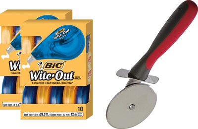 Buy 2 Packs of BIC Wite-Out EZ Correction Tape, Get 1 Pizza Wheel FREE