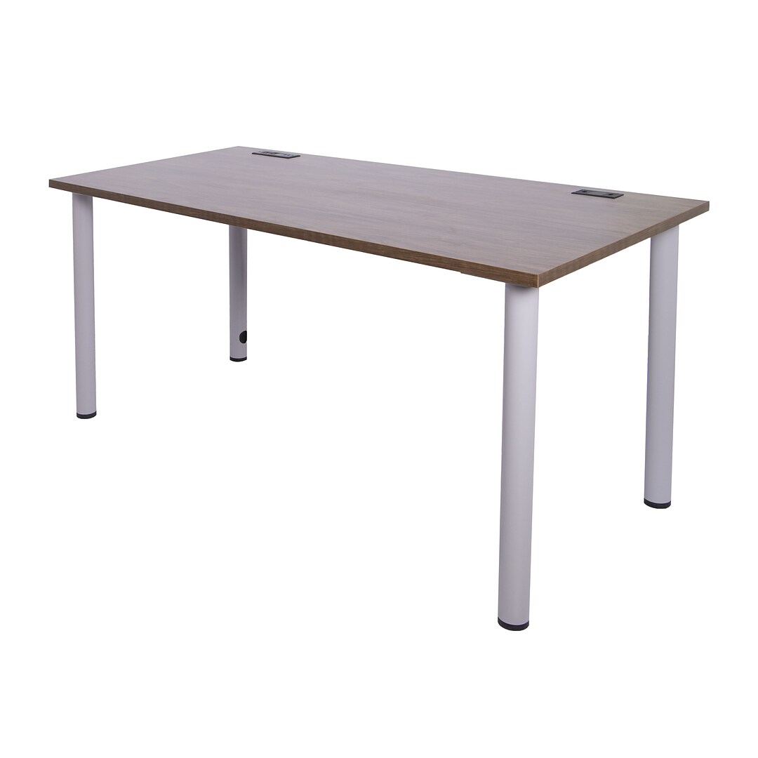 Essentials 60 Powered Writing Desk Espresso Un56972 Quill Com