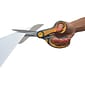 Westcott® Titanium Bonded® Non-Stick 8" Scissors, Adjustable Glide, Pointed Tip, Gray/Yellow (14849)