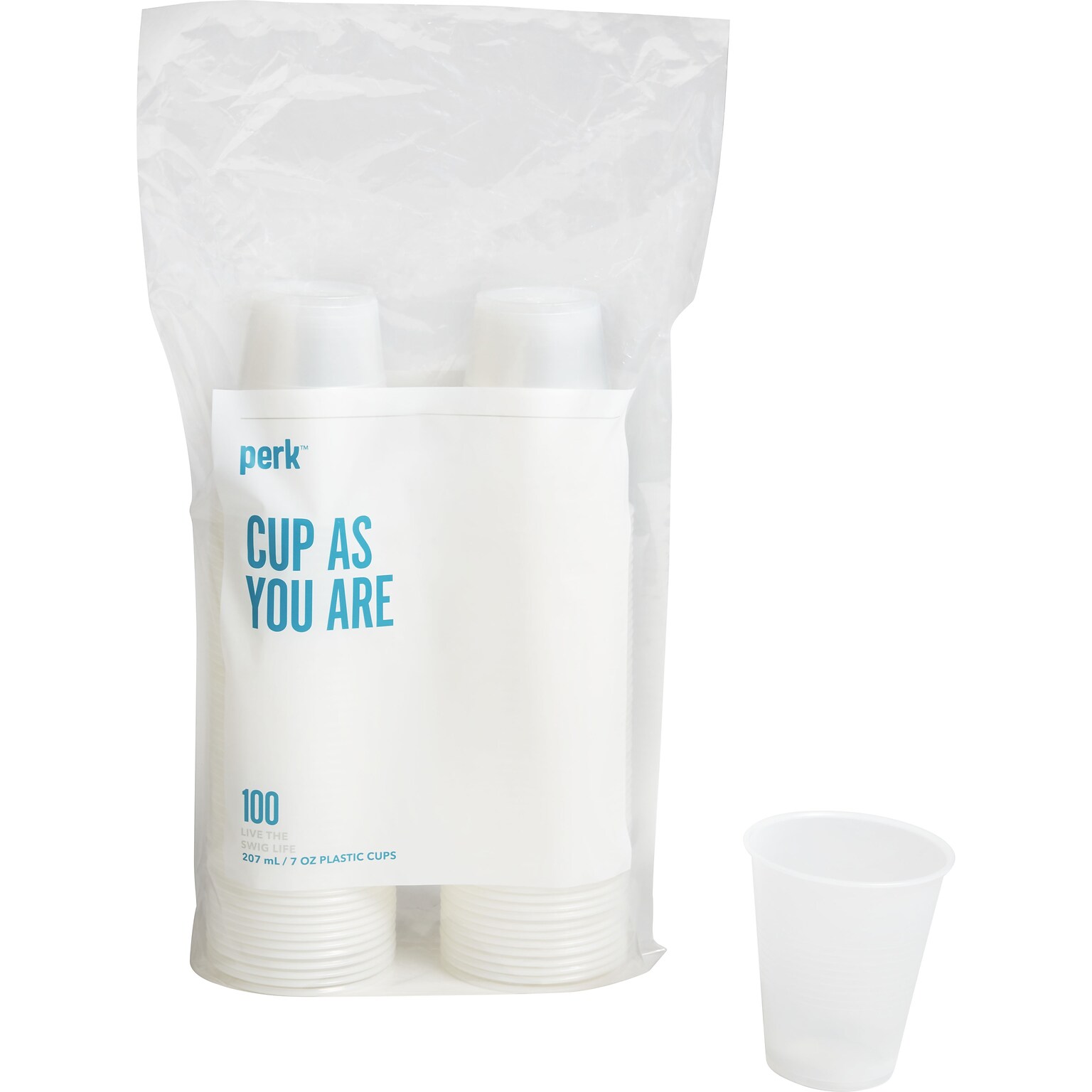 Perk™ Plastic Cold Cup, 7 Oz., Clear, 100/Pack (PK56332)