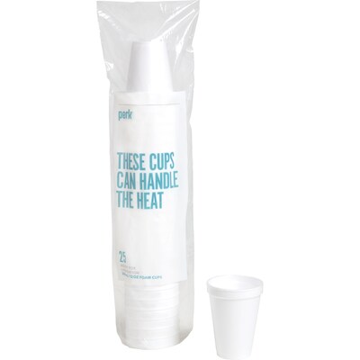 Perk™ Foam Hot/Cold Cup, 12 Oz., White, 25/Pack (PK53157)