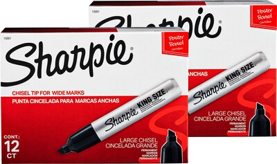 Sharpie King Size Permanent Marker, Large Chisel Tip
