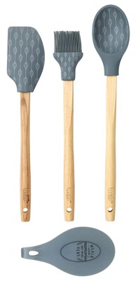 Krumbs Kitchen® Farmhouse Basting Brush, Spatula, Spoon, Utensil Holder