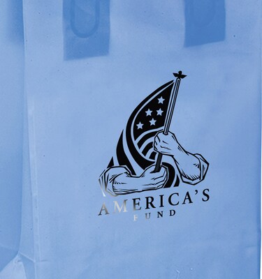 Custom Frosted Tradeshow Bag; 8x11x4, (QLSEU1601)