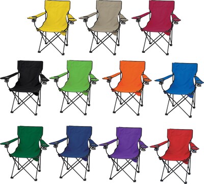 Custom Full Color Folding Chair With Carrying Bag