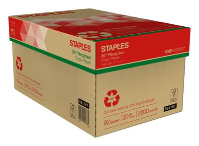 TRU RED™ 8.5 x 11 Copy Paper, 20 lbs., 92 Brightness, 500 Sheets/Ream, 10  Reams/Carton (TR56958)