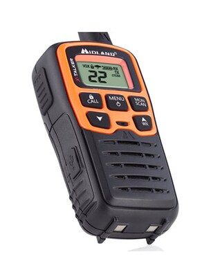 MIDLAND RADIO X-Talker Two-Way Radios, Black/Orange, 2/Pack (T51VP3)