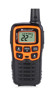 MIDLAND RADIO X-Talker Two-Way Radios, Black/Orange, 2/Pack (T51VP3)