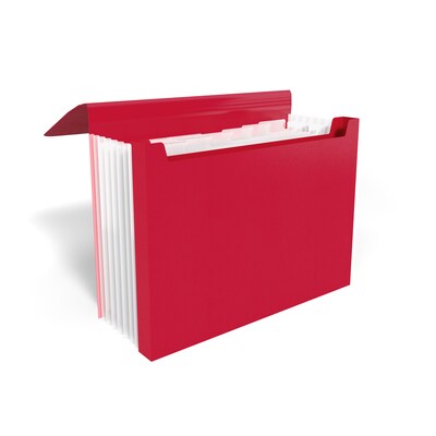 TRU RED™ Plastic Accordion File, 7-Pocket, Letter Size, Assorted Colors (TR51809)