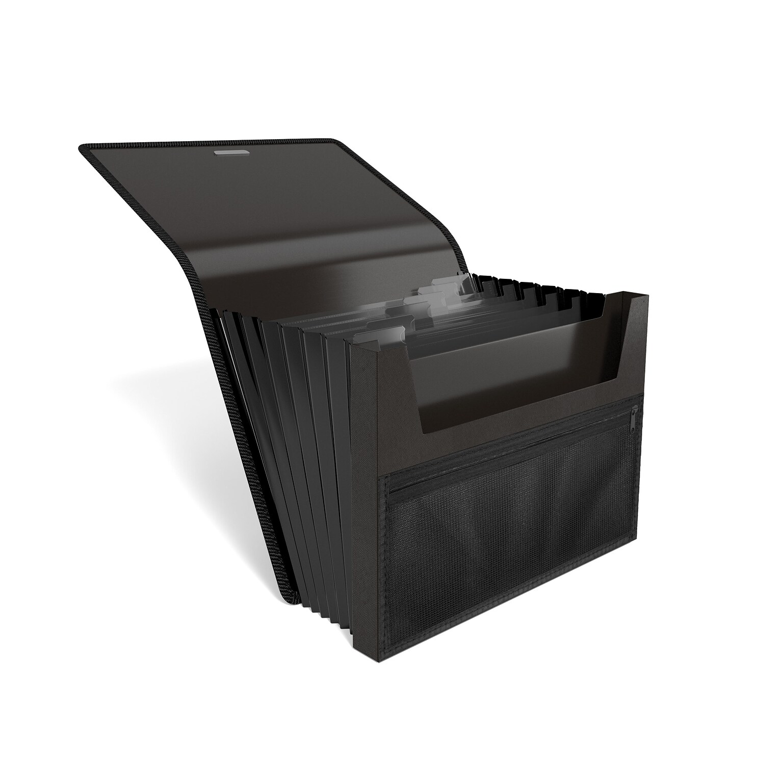 TRU RED™ Plastic Accordion File, 7-Pocket, Letter Size, Black (TR51820)